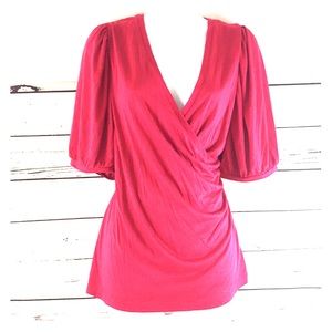 Women’s Top Nine West Red Short Sleeves Sz XL